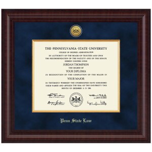 #123 Diploma Frame Penn State Law Presidential Premier (Chestnut)